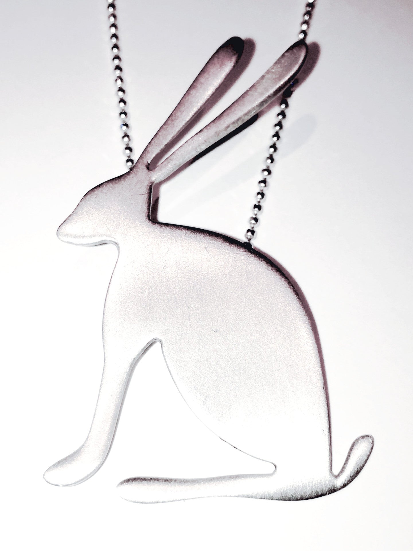 Just Sitting There Hare Silver Necklace