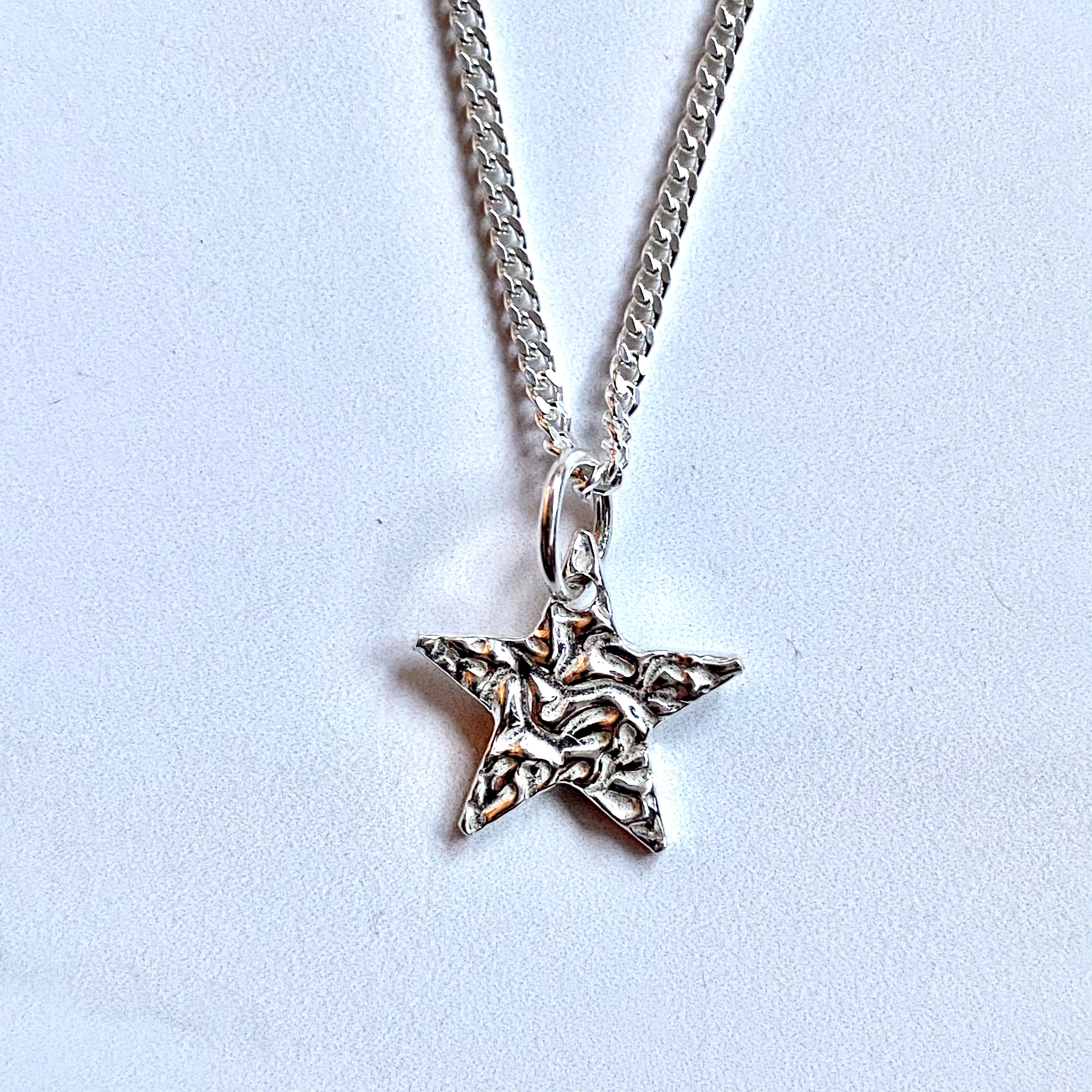 Small silver star necklace