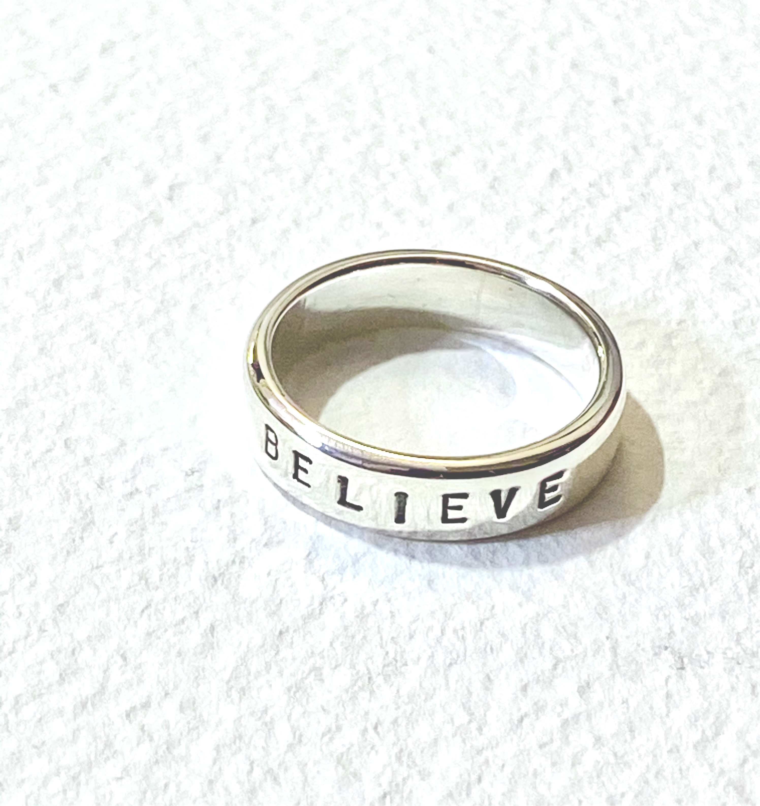 Empowering word of the year silver ring