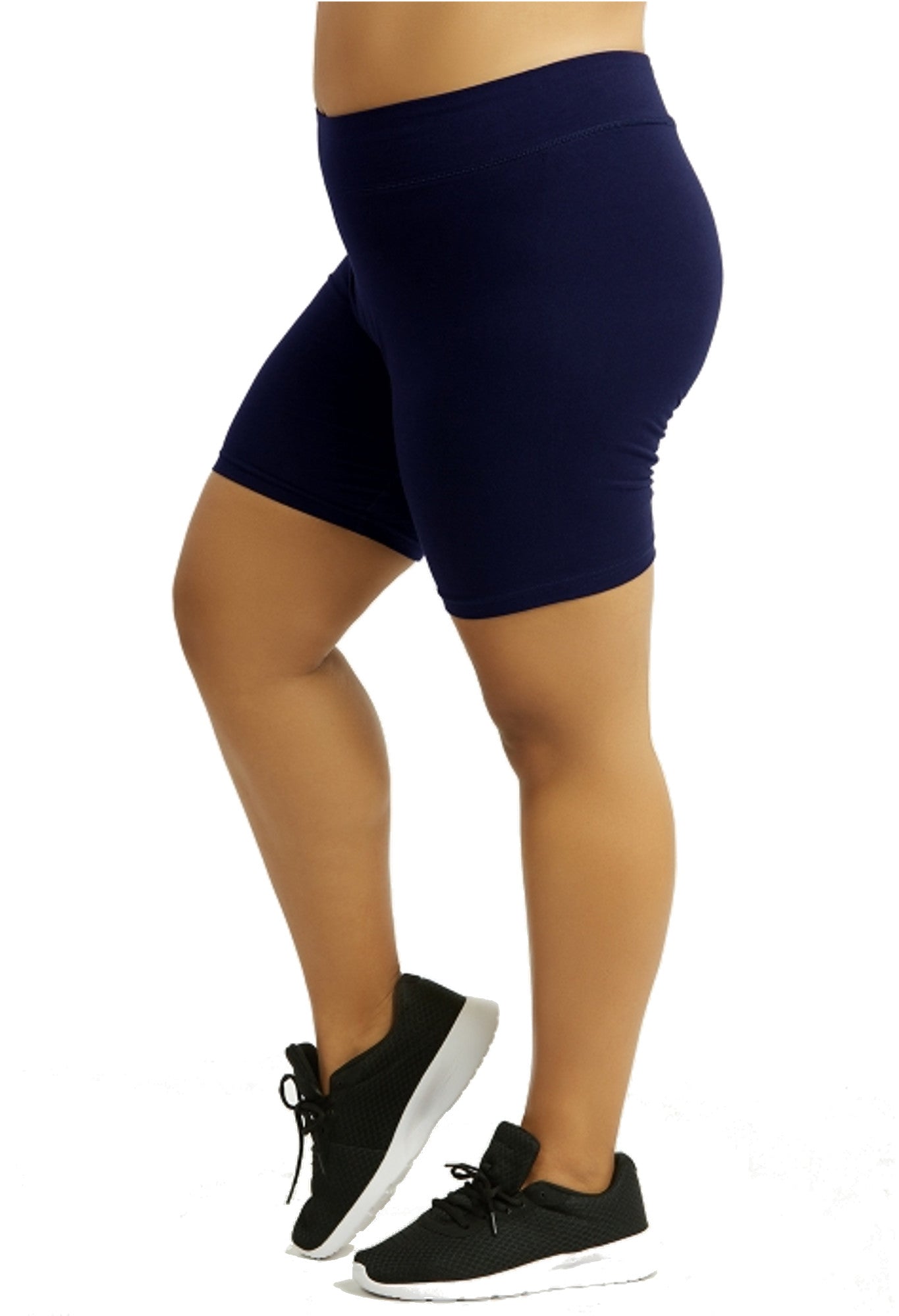 women's plus size cotton bike shorts