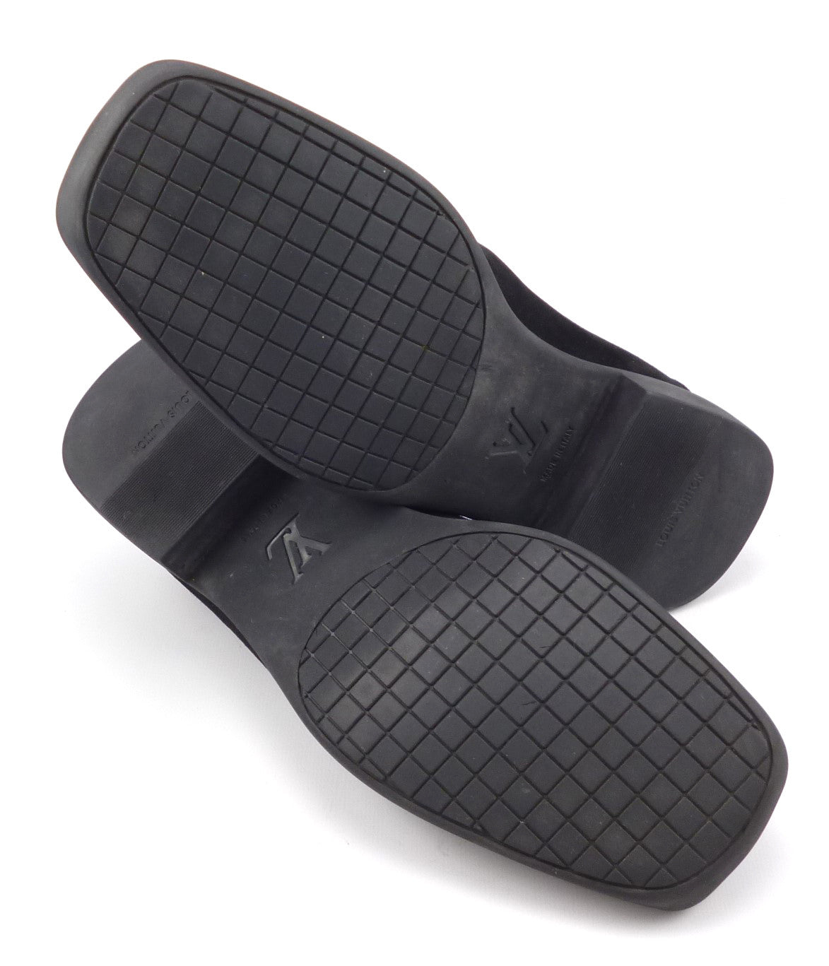 Louis Vuitton Mens Shoe 8 US Suede Slip On Loafer Black ...