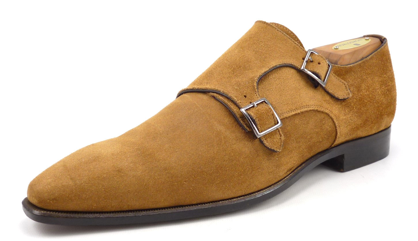Shoes 42, 9 US Suede Monk Straps Brown 