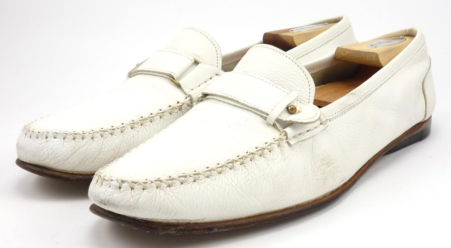 white loafers slip on