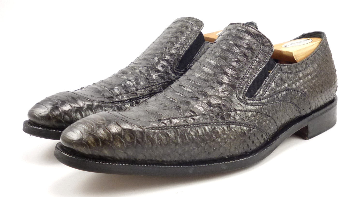 snakeskin shoes slip on