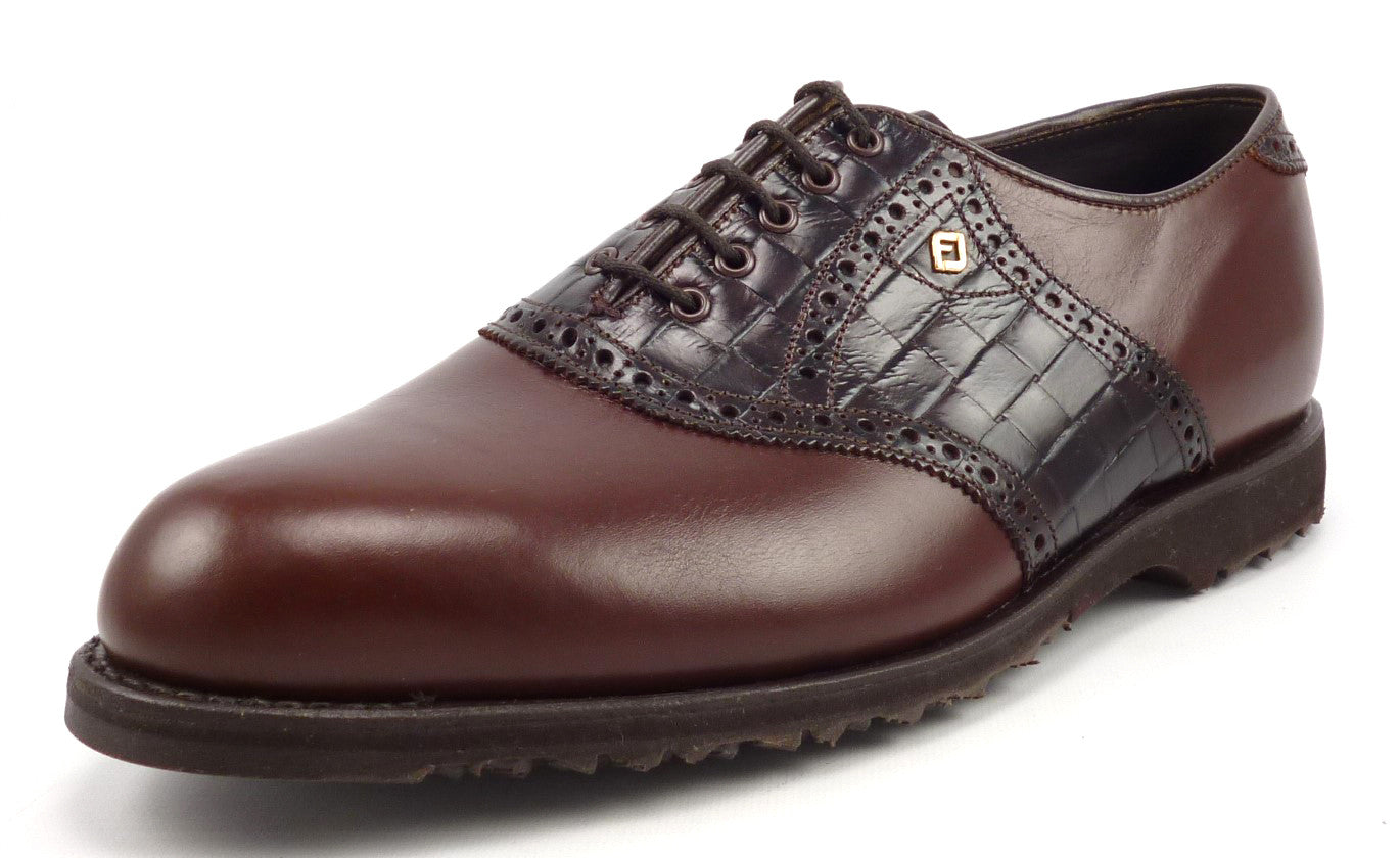 footjoy black leather golf shoes