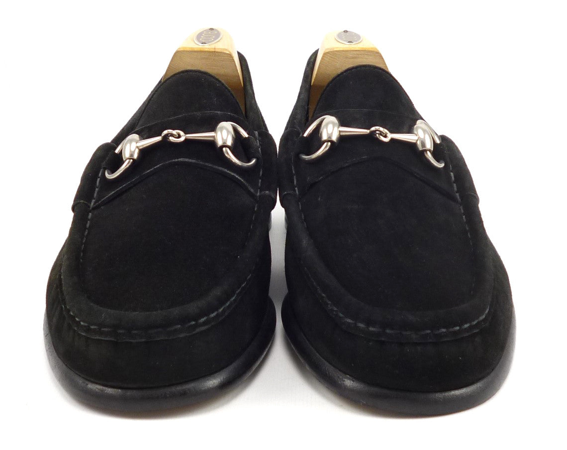 black suede gucci loafers