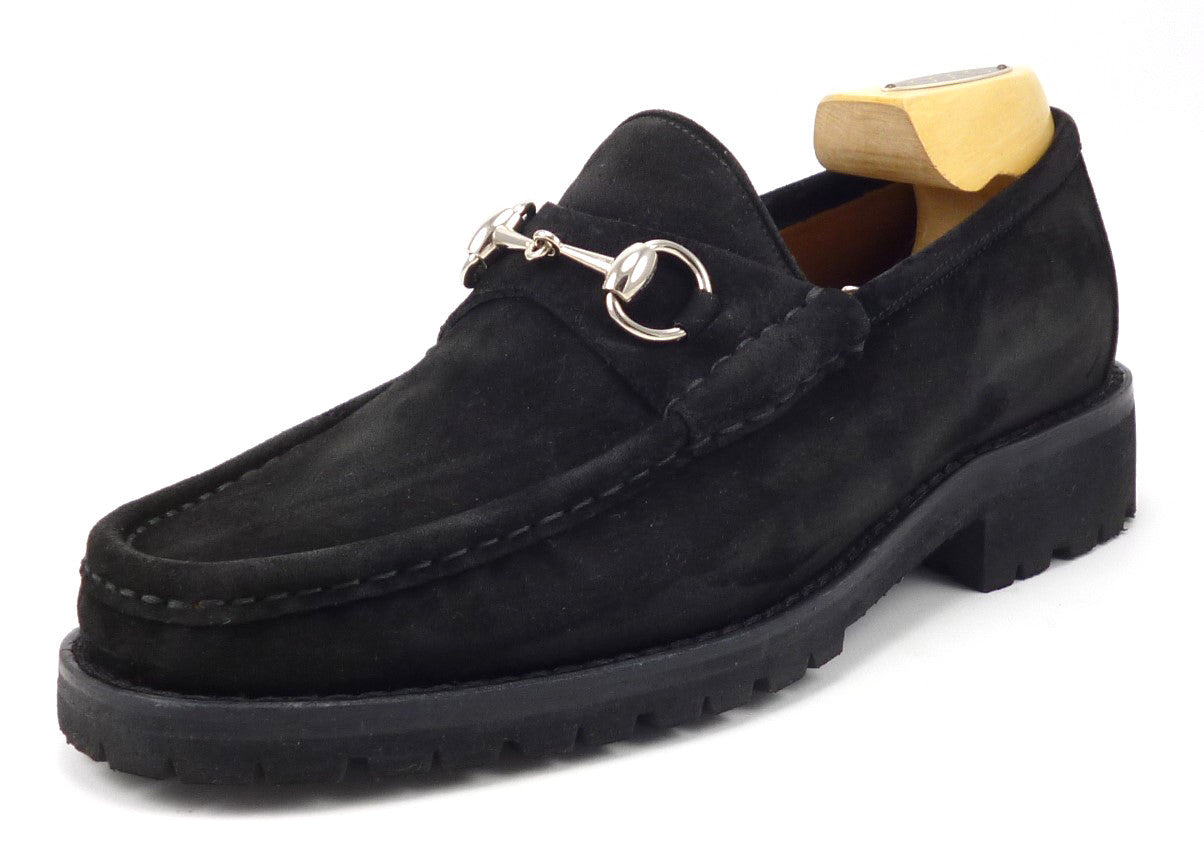 suede bit loafers