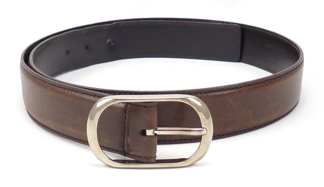 Gucci Men&#39;s Belt 38/95 Leather Strap Oval Buckle Brown – Distinctive Deals - Designer Bags ...