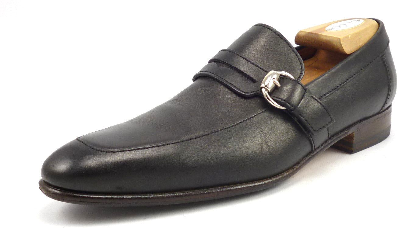 black buckle loafers