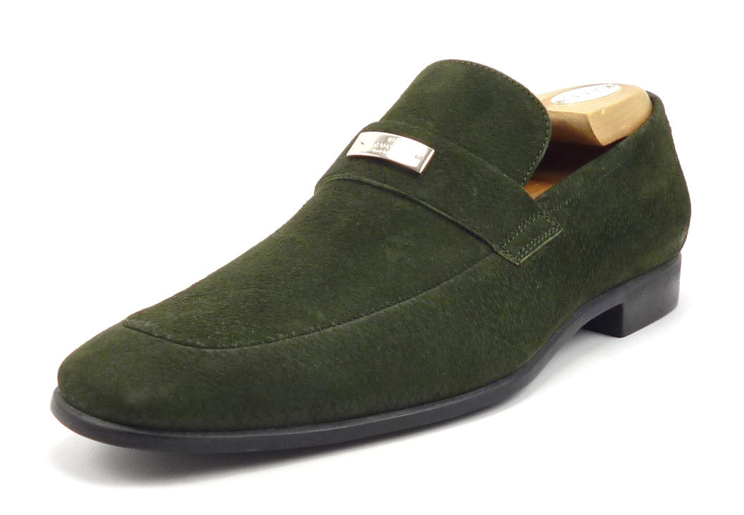 green suede loafers mens