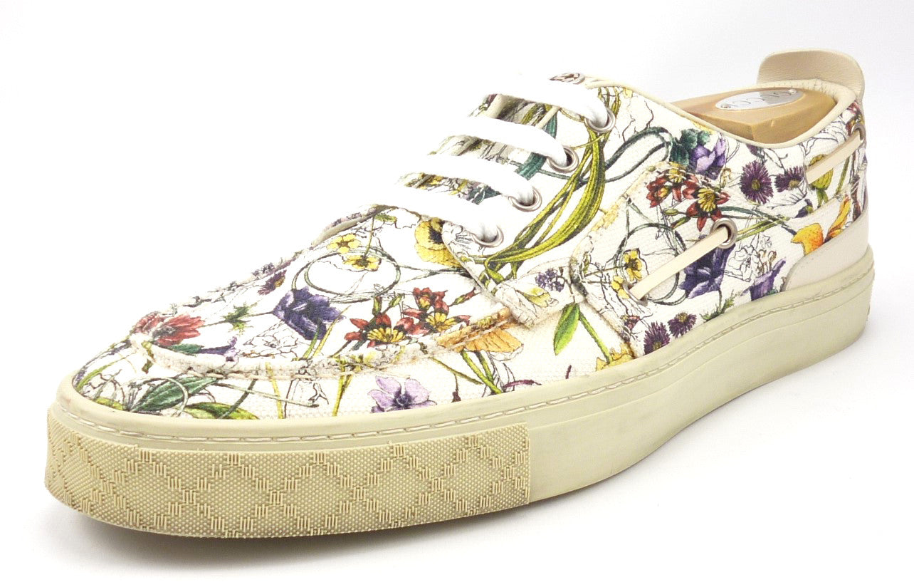 gucci floral canvas shoes