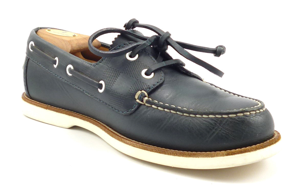Louis Vuitton Mens Shoes 8 US Leather Boat Style Blue – Distinctive Deals - Designer Bags, Shoes ...