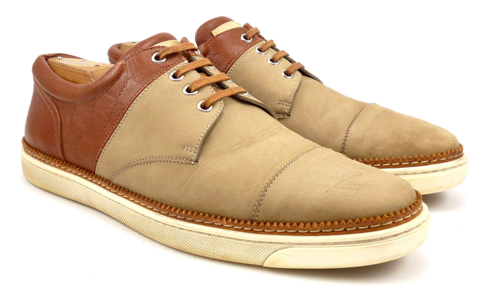 Louis Vuitton Men&#39;s Shoes 7, 8 US Nubuck Sneakers Brown – Distinctive Deals - Designer Bags ...