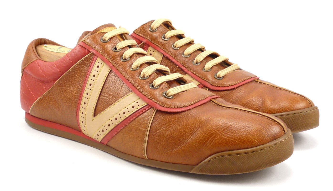 Louis Vuitton Mens Shoes 10.5 US Leather Sneakers Brown ...