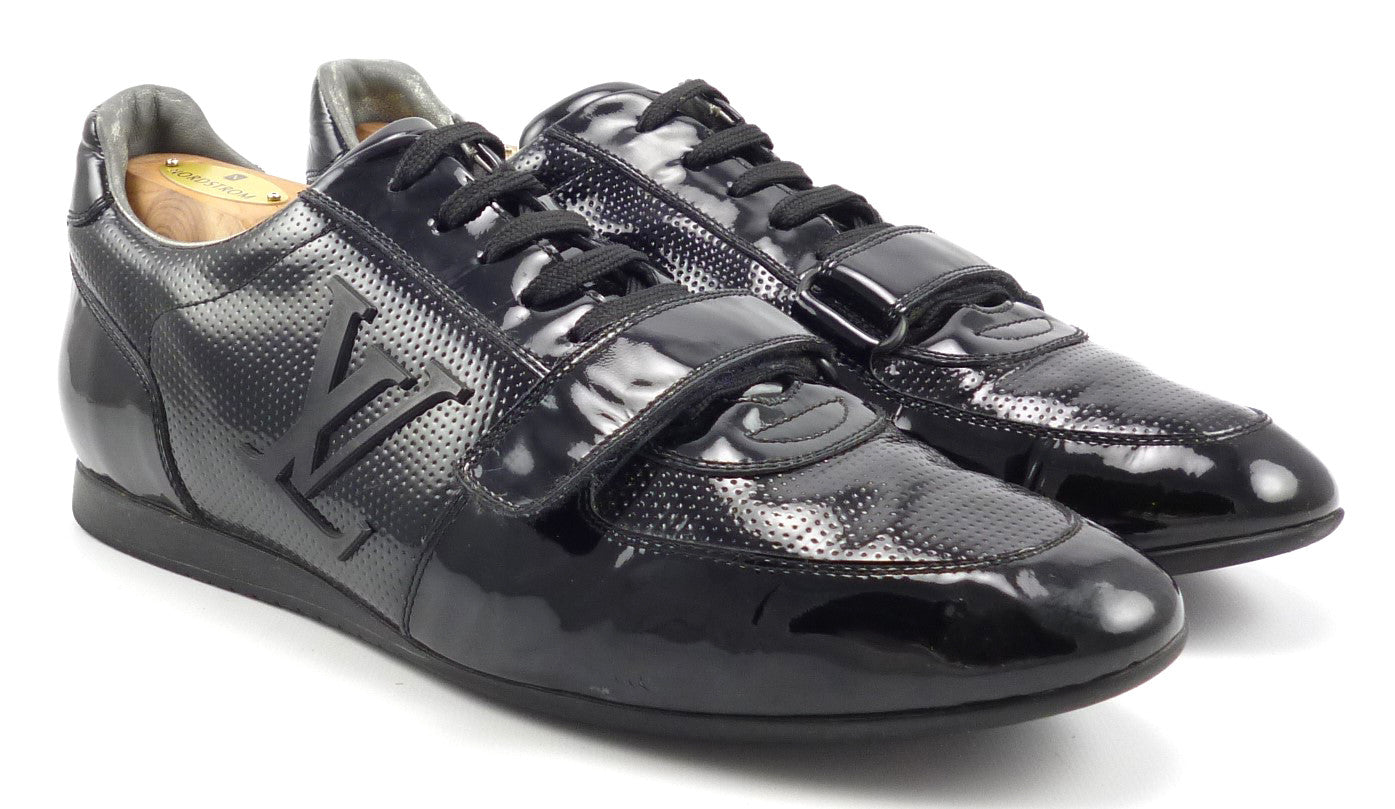 louis vuitton black patent shoes