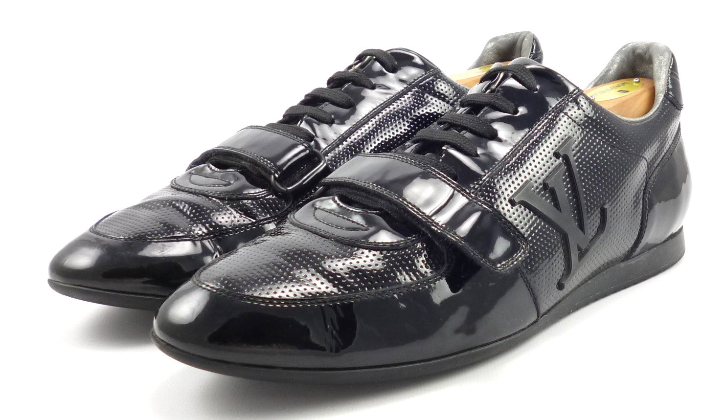 Louis Vuitton Mens Shoes 7, 8 US Patent Sneakers Black – Distinctive Deals - Designer Bags ...