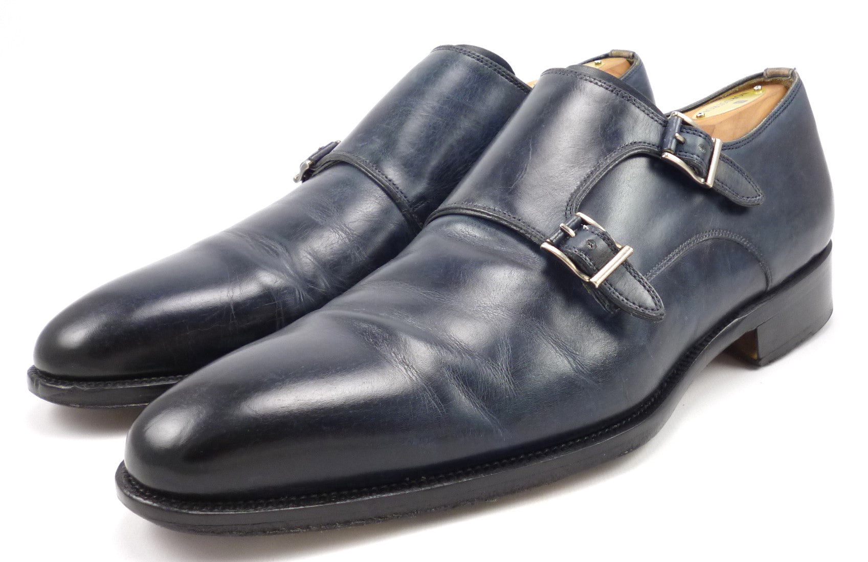 magnanni blue loafers