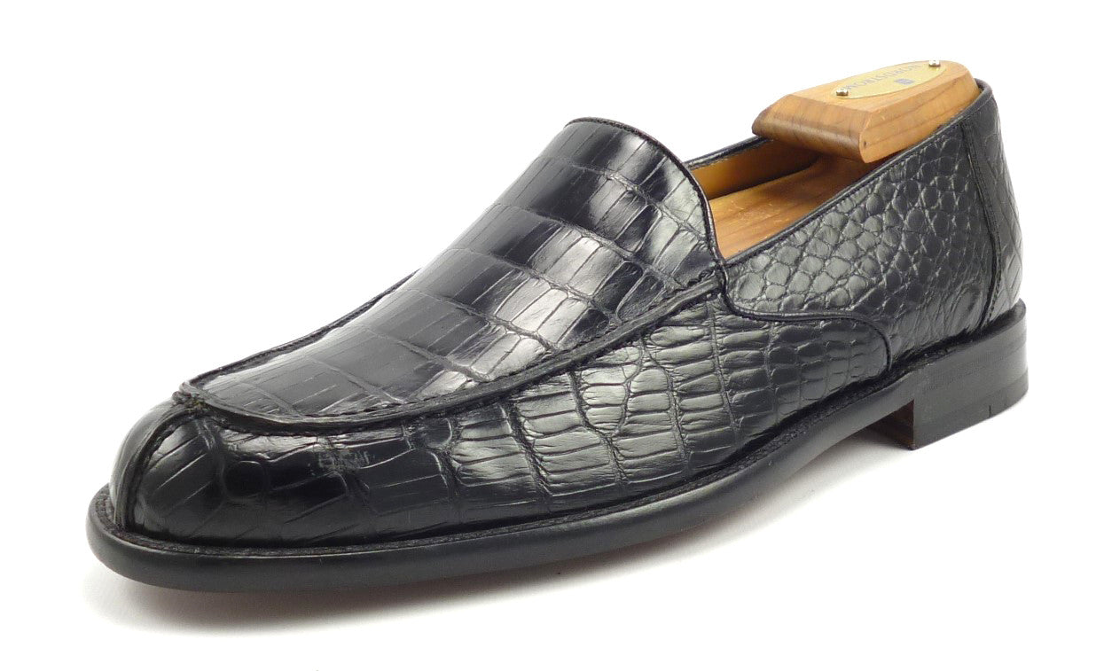 mezlan platinum crocodile shoes