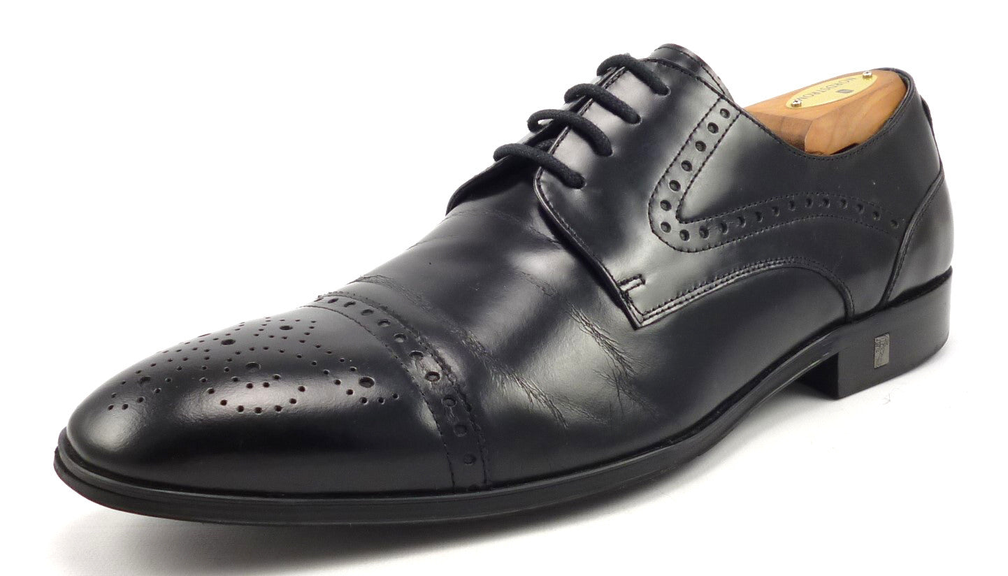 Versace Mens Shoe 42, 9 US Leather Cap 
