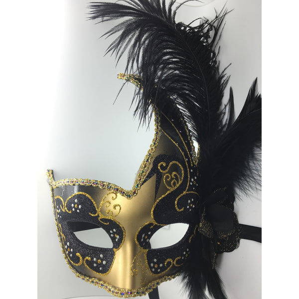 Black and Gold Mardi Gras Mask – Streets of Orleans