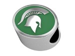 Michigan State University Sterling Silver Enamel Bead