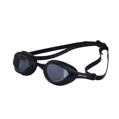 New Wave Swim Goggles - Fusion 2.0 (Nightfall = Smoke Lens in Black Frame)
