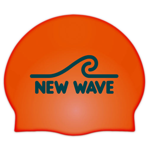 Swim Cap Orange - New Wave Silicone Swim Cap