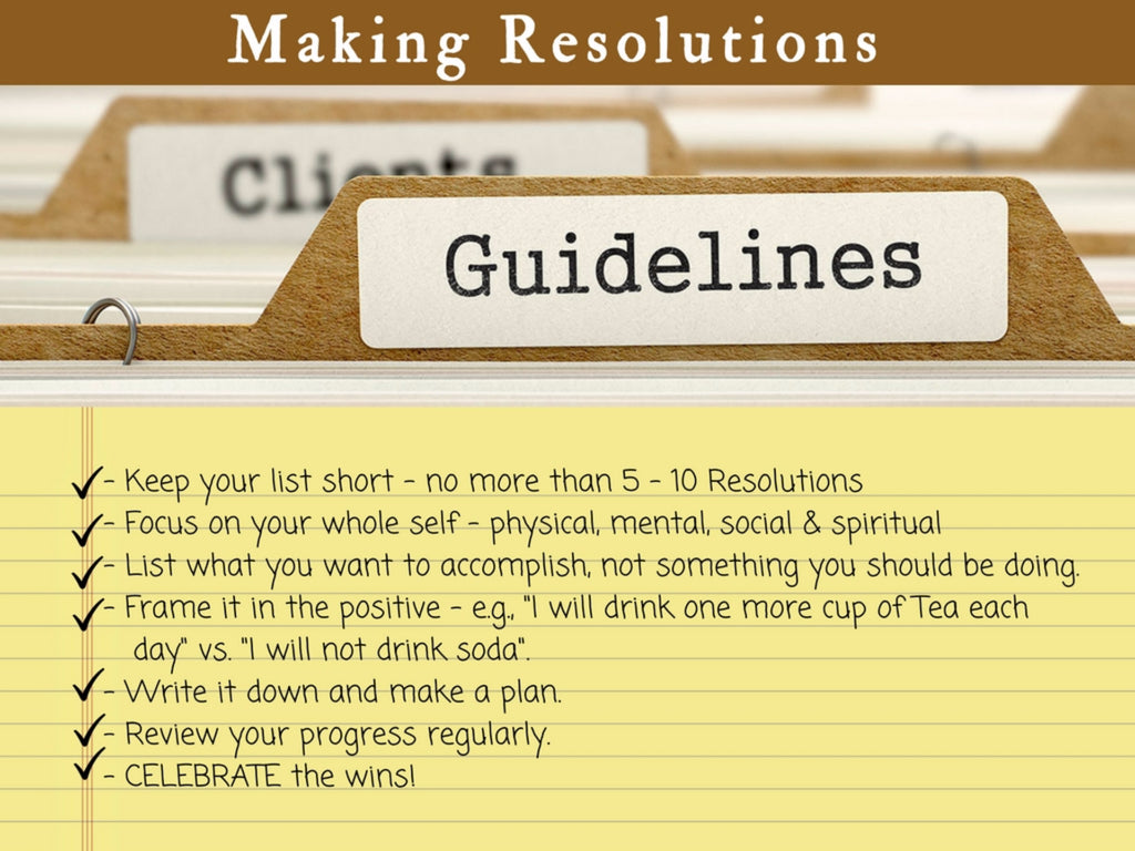 New Year's Resolution Guidelines - Join the Tea Resolution