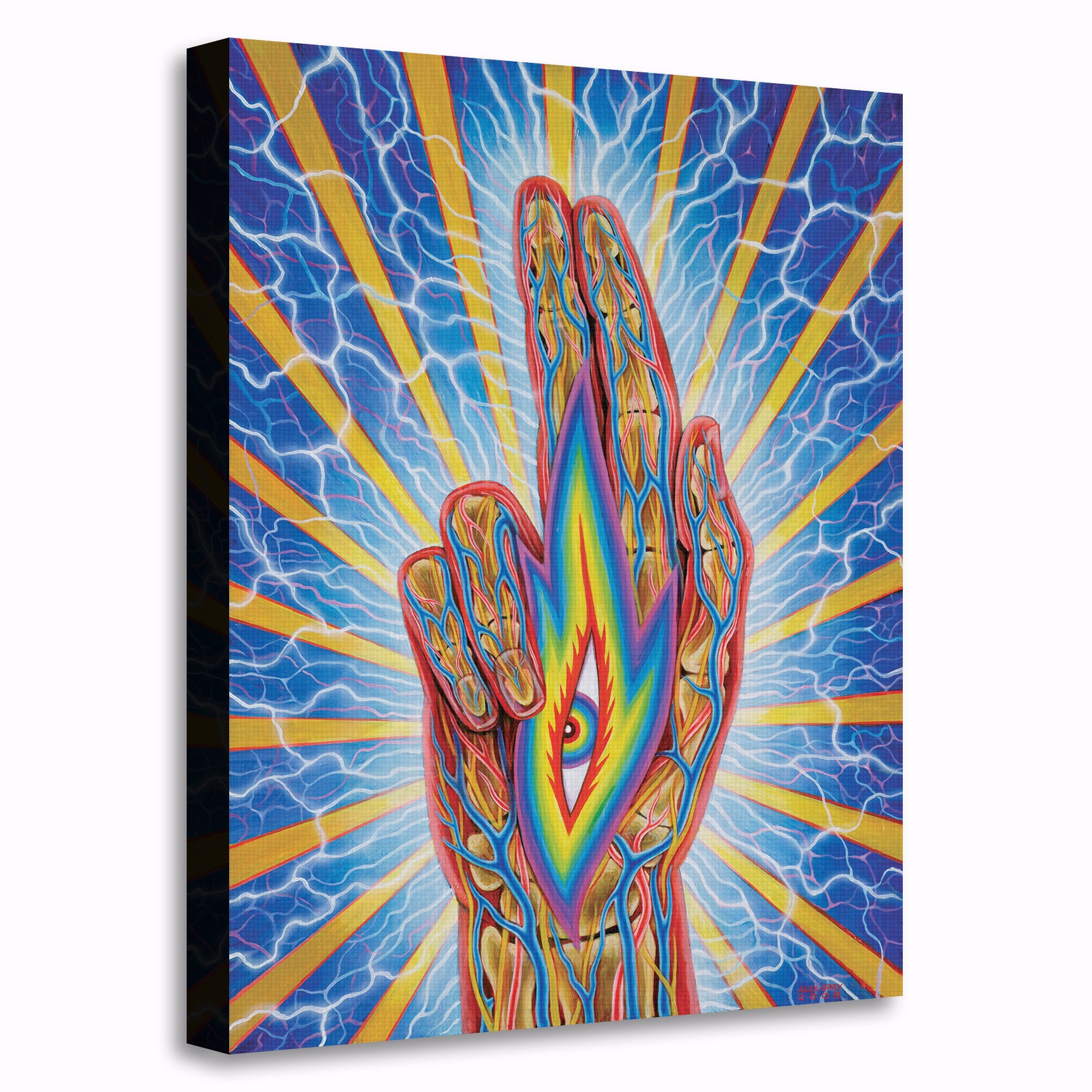 Alex Grey - Come to yoga this evening with Emily Rose Yoga and music by,  Peter! Class begins at 7:30 pm in the Grey House Library. SIGN UP:   Featured art: Vision