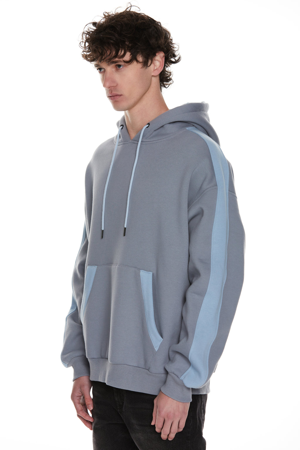 90 Degree By Reflex Terry Brushed Hoodie Jacket With Side Slit And Kangaroo  Pocket - Chateau Gray - Small : Target