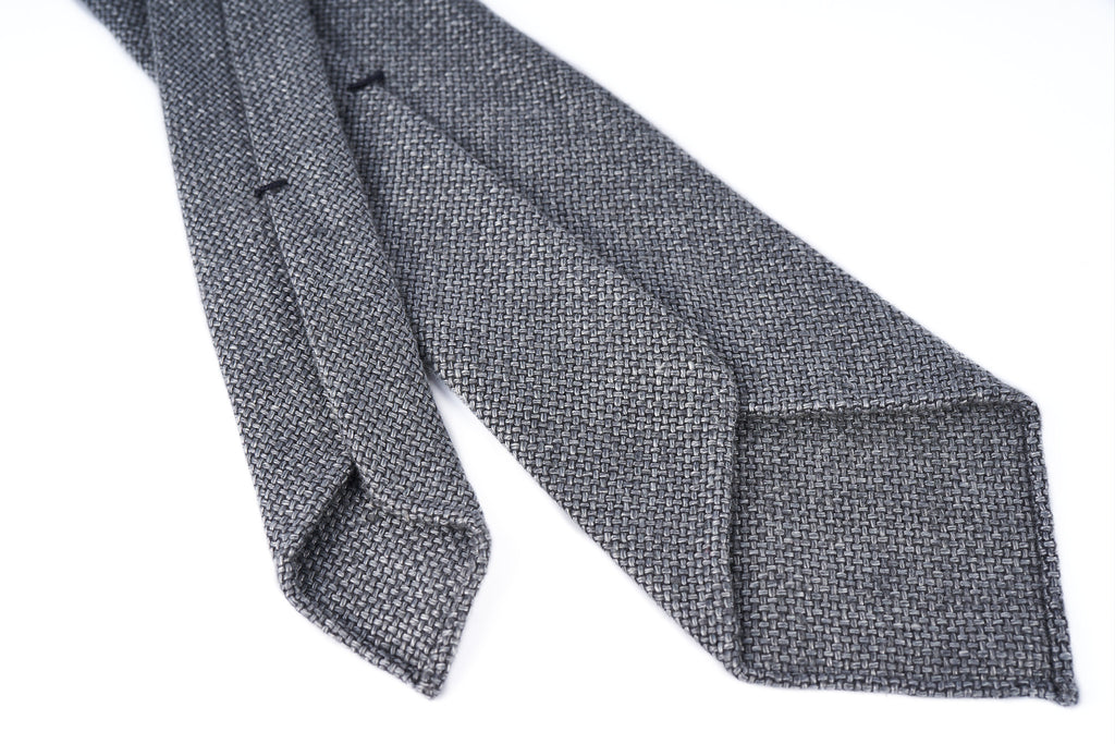 Grey Basketweave by Carnet Lined Four Fold Necktie – Vanda Fine Clothing