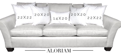 Pillow grouping for 3 seat sofa