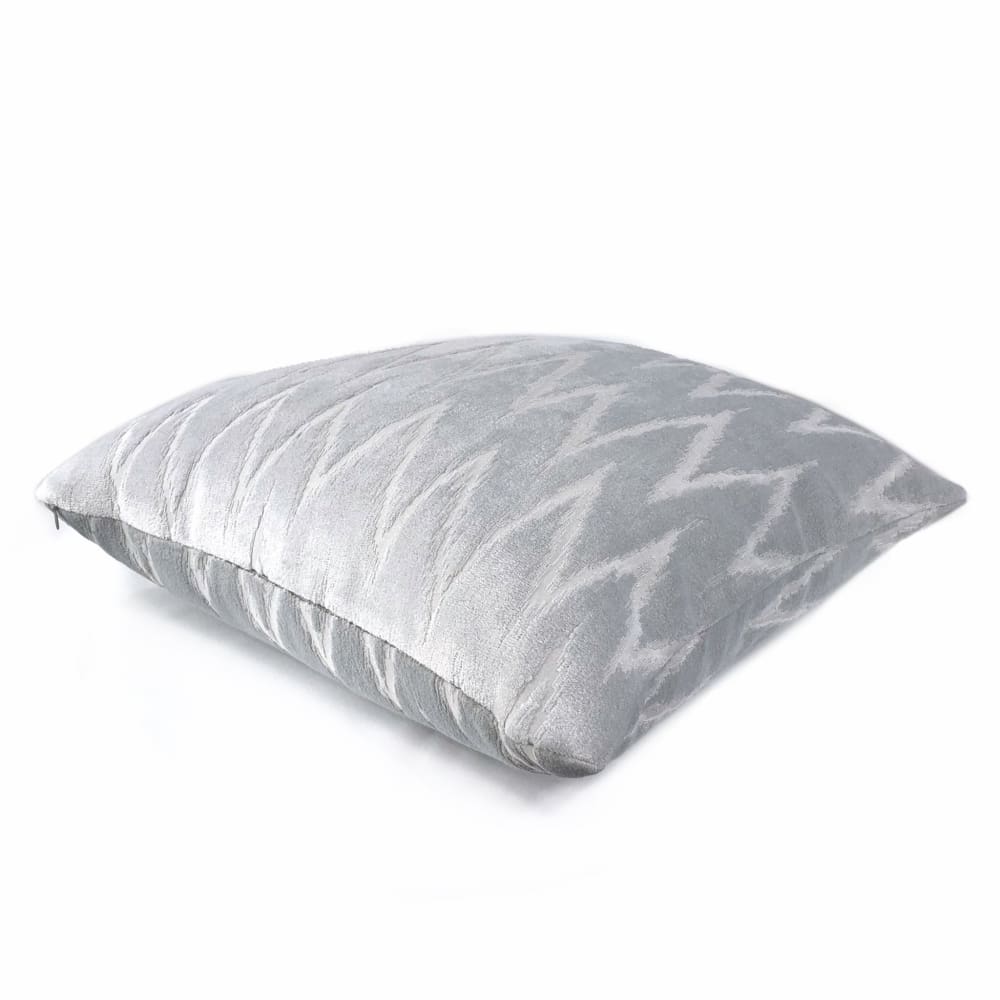 Altan Flame Stitch Chevron Light Gray Velvet Pillow Cover – Aloriam