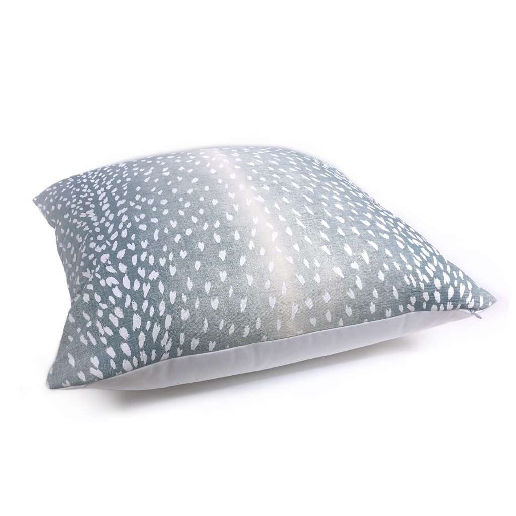 Cervidae Denim Blue White Deer Hide Animal Print Pillow Cover – Aloriam