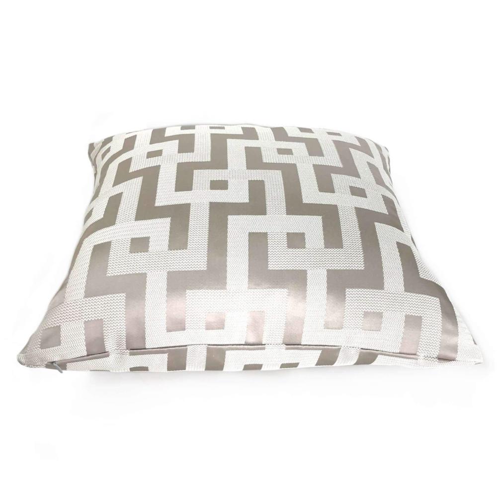 Argos Silver Gray Greek Key Maze Fretwork Geometric Pillow Cover – Aloriam