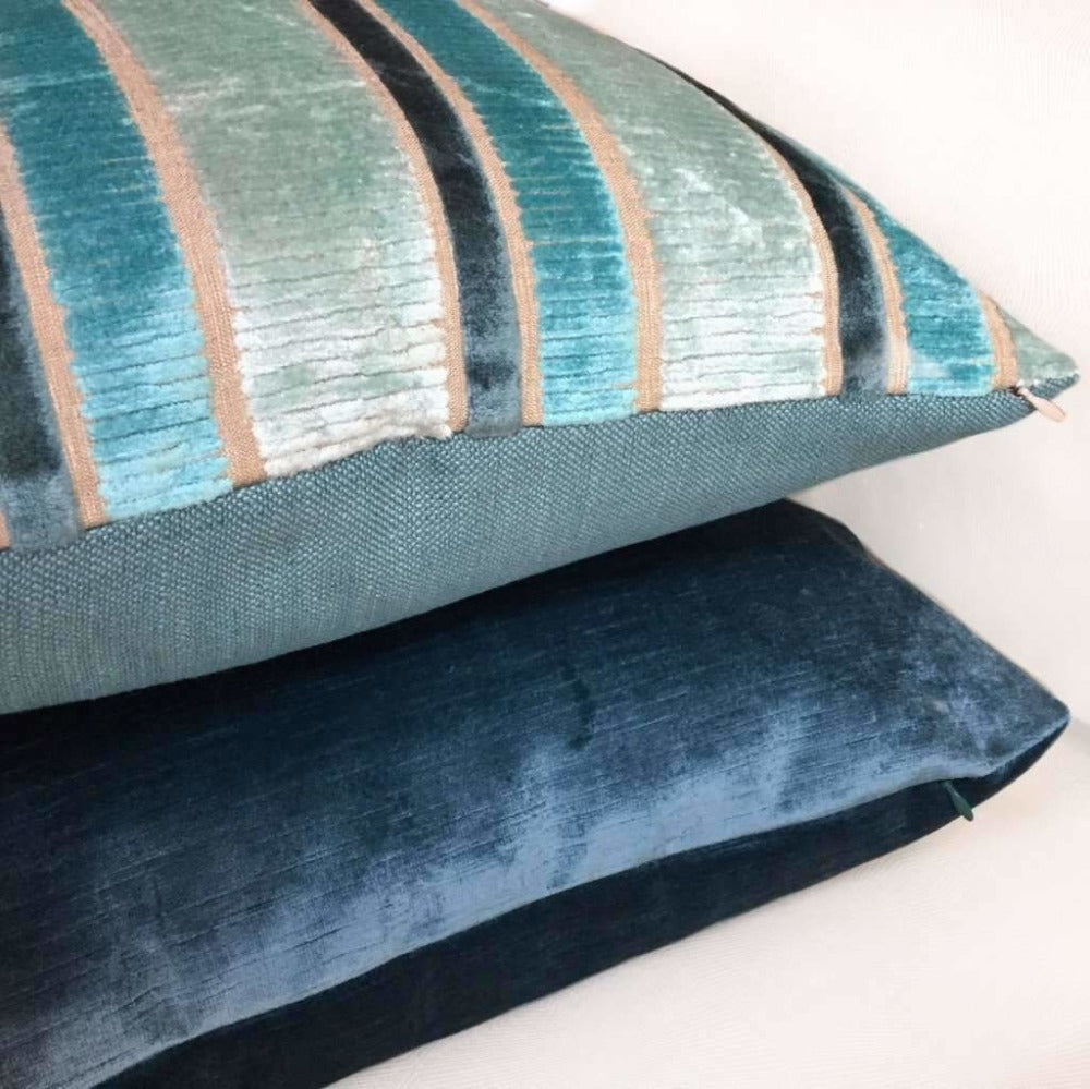 aqua blue cushion covers