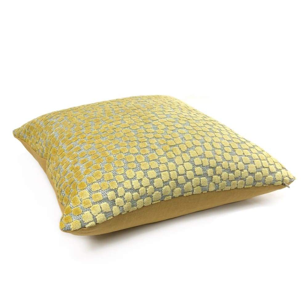 Flurries Citrine Yellow Cut Velvet Dots Pillow Cover – Aloriam