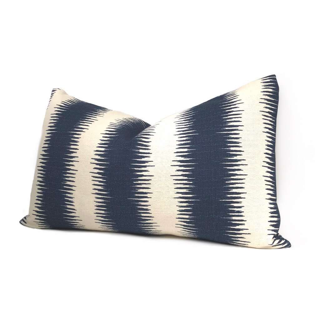 navy blue lumbar pillow cover