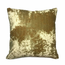 Aramis Gold Tan Leopard Spot Cut Velvet Pillow Cover