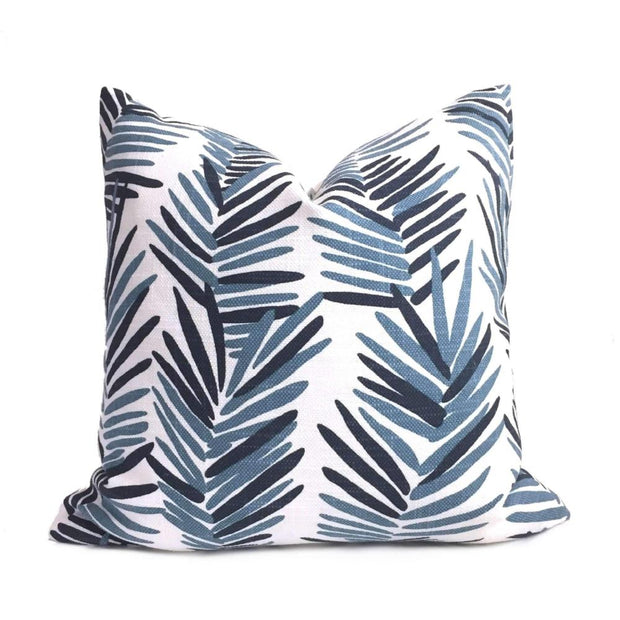 HC Monogram Lulu DK Riviera Blue White Pillow Cover Cushion Pillow Case Euro Sham 16x16 18x18 20x20 22x22 24x24 26x26 28x28 Lumbar Pillow 12x18 12x20 12x24 14x20 16x26 by Aloriam