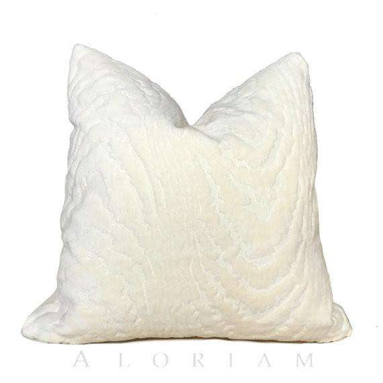 ivory velvet pillows