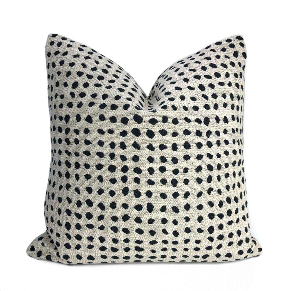 black and white spotted pillow