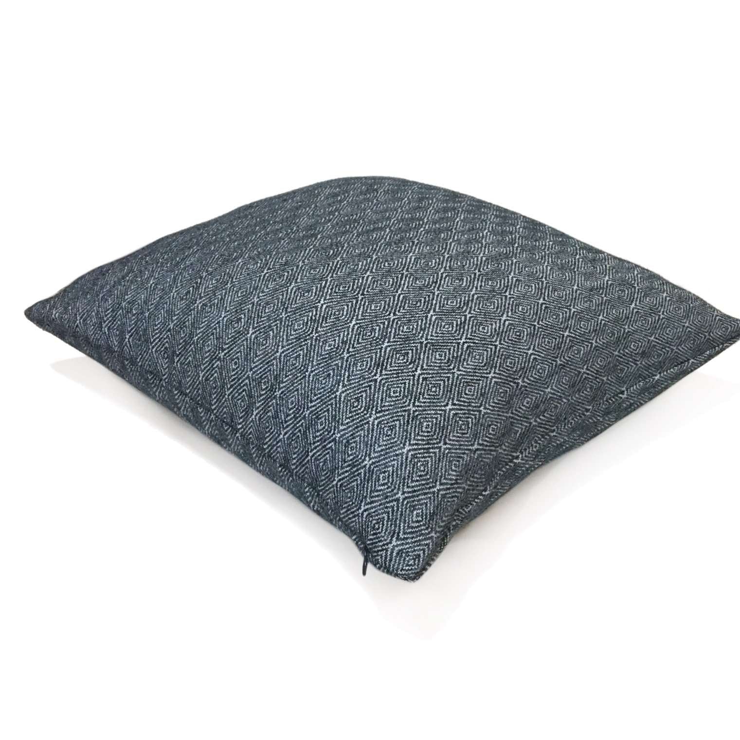Medium Blue Diamond Tile Geometric Pillow Cover – Aloriam