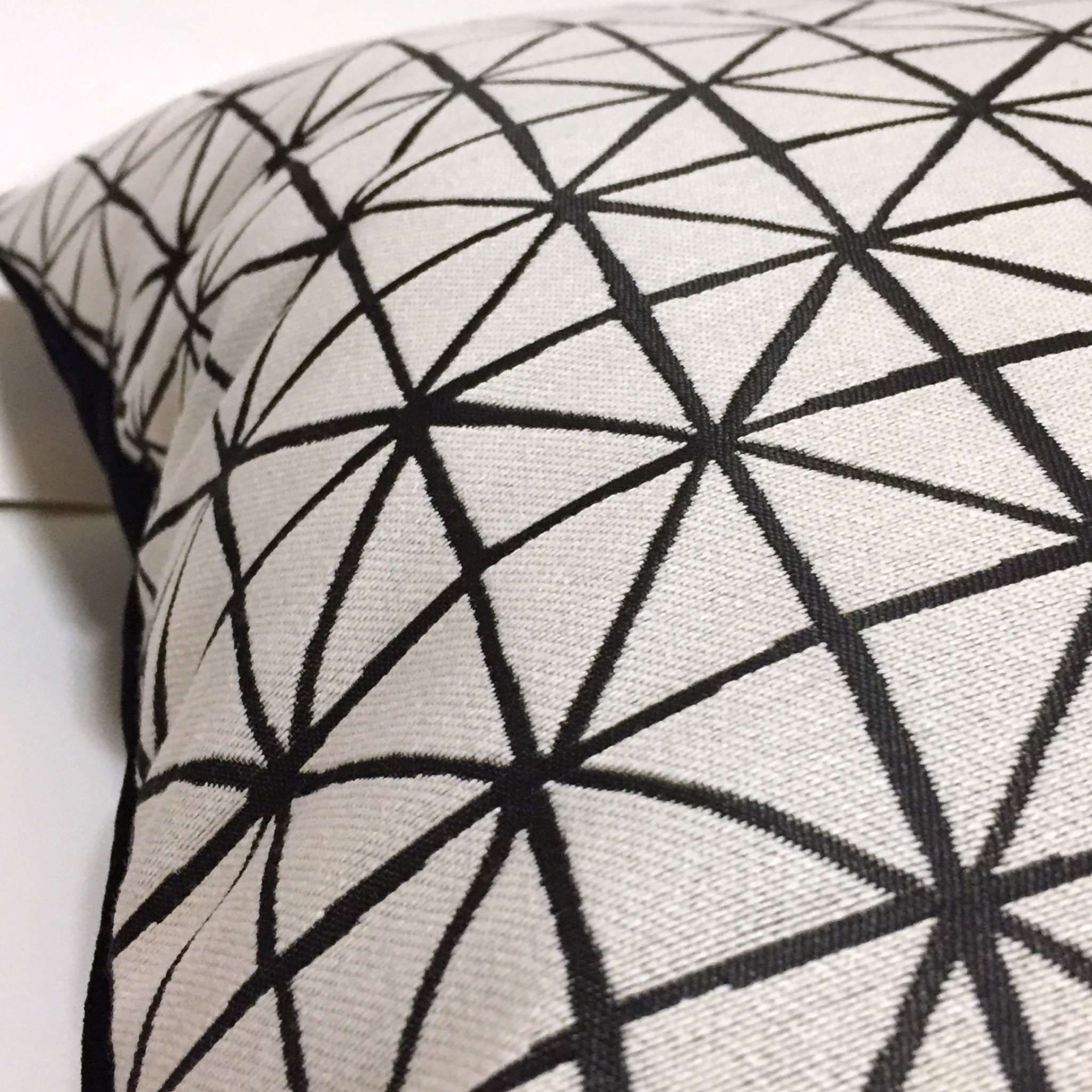 Black and White Geometric Pillow