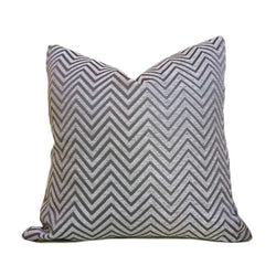 Modern Geometric Light Gray Dark Gray Chevron Zig Zag Upholstery Pillow Cover