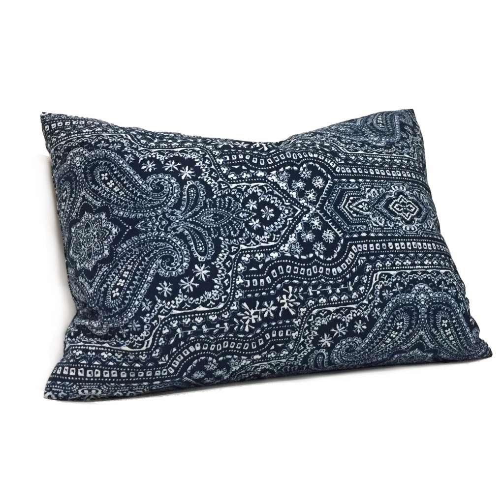 Navy Blue White Paisley Pillow Cover – Aloriam