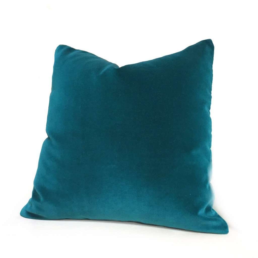 peacock blue pillow