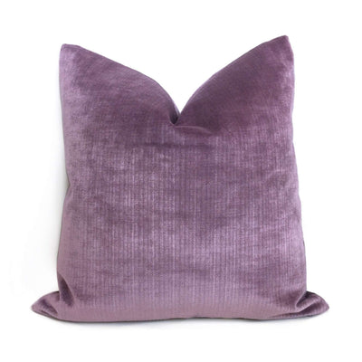 Robert Allen Violet Sky Strie Stripe Velvet Pillow Cover