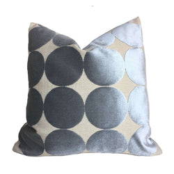 Robert Allen Plush Dotscape Velvet Dots Circles Dove Gray Pillow Cover Cushion Pillow Case Euro Sham 16x16 18x18 20x20 22x22 24x24 26x26 28x28 Lumbar Pillow 12x18 12x20 12x24 14x20 16x26 by Aloriam