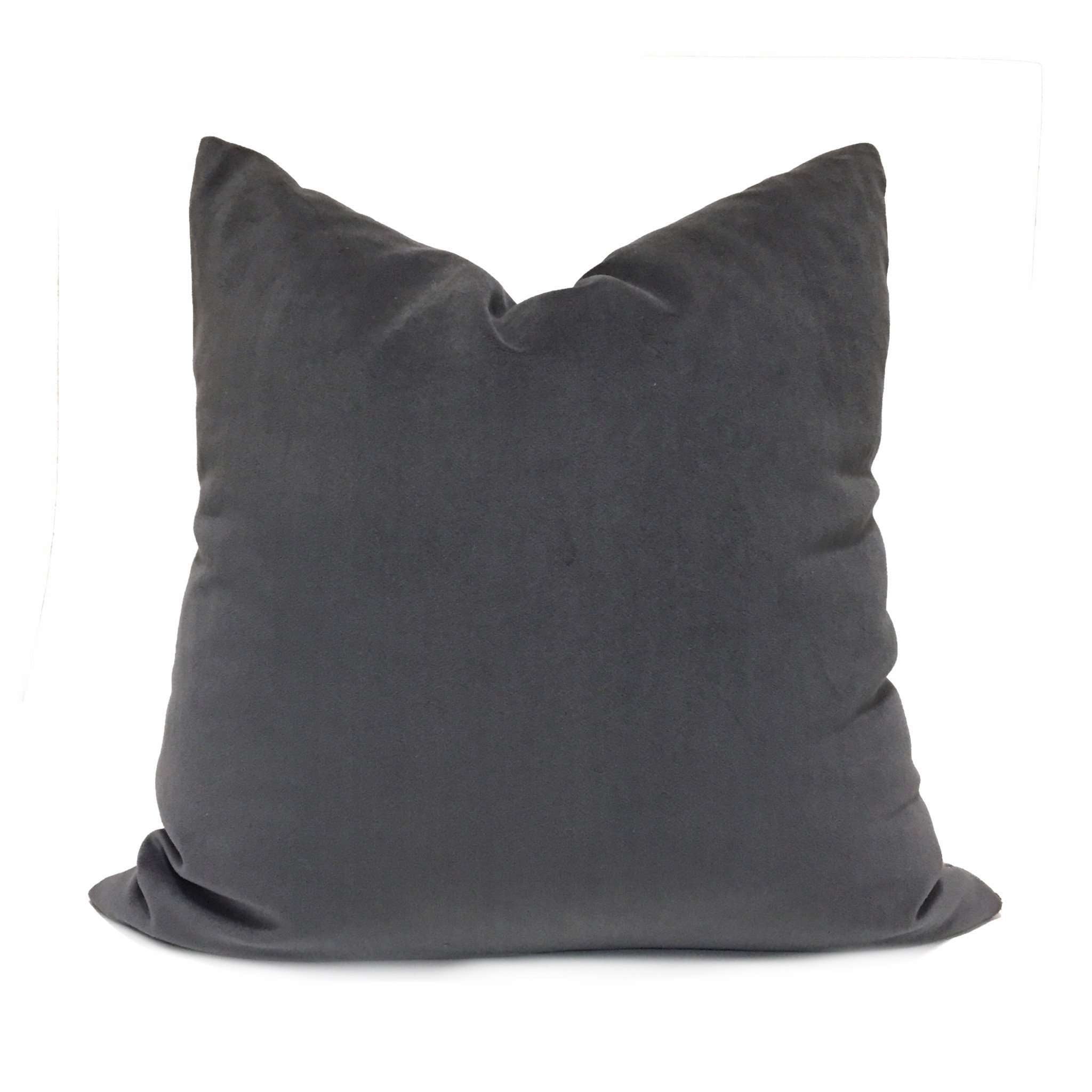 dark gray euro pillow shams
